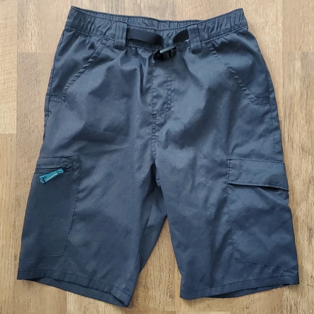 Wrangler Boys 14/16 Dark‎ Grey SPF 50 Ripstop Outdoor Cargo Shorts 4TYBWDH